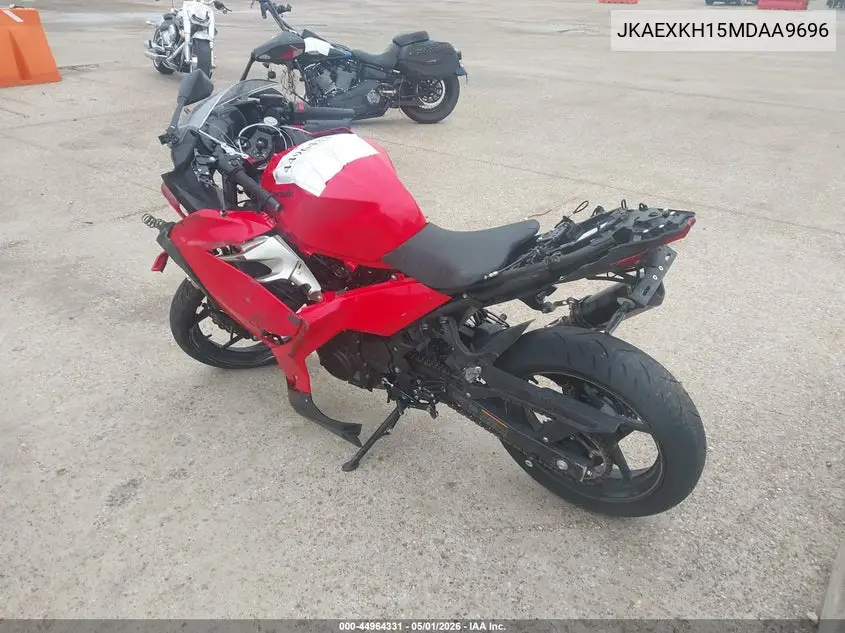 2021 Kawasaki Ex400 VIN: JKAEXKH15MDAA9696 Lot: 44964331