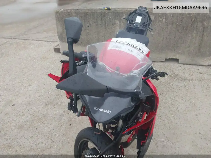 2021 Kawasaki Ex400 VIN: JKAEXKH15MDAA9696 Lot: 44964331