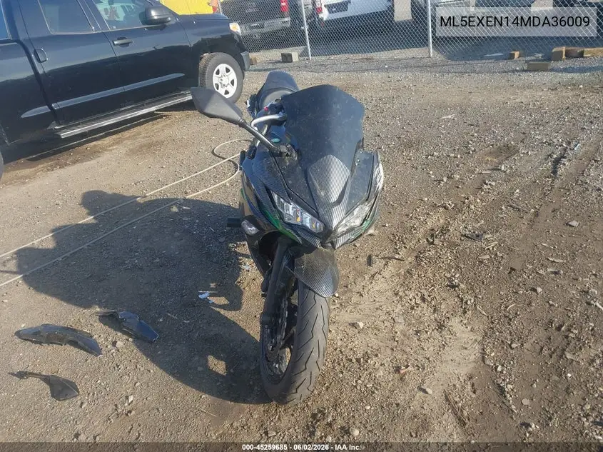 2021 Kawasaki Ex650 N VIN: ML5EXEN14MDA36009 Lot: 45259685
