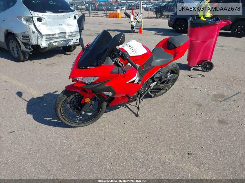 2021 Kawasaki Ex400 VIN: JKAEXKG1XMDAA2678 Lot: 45534684