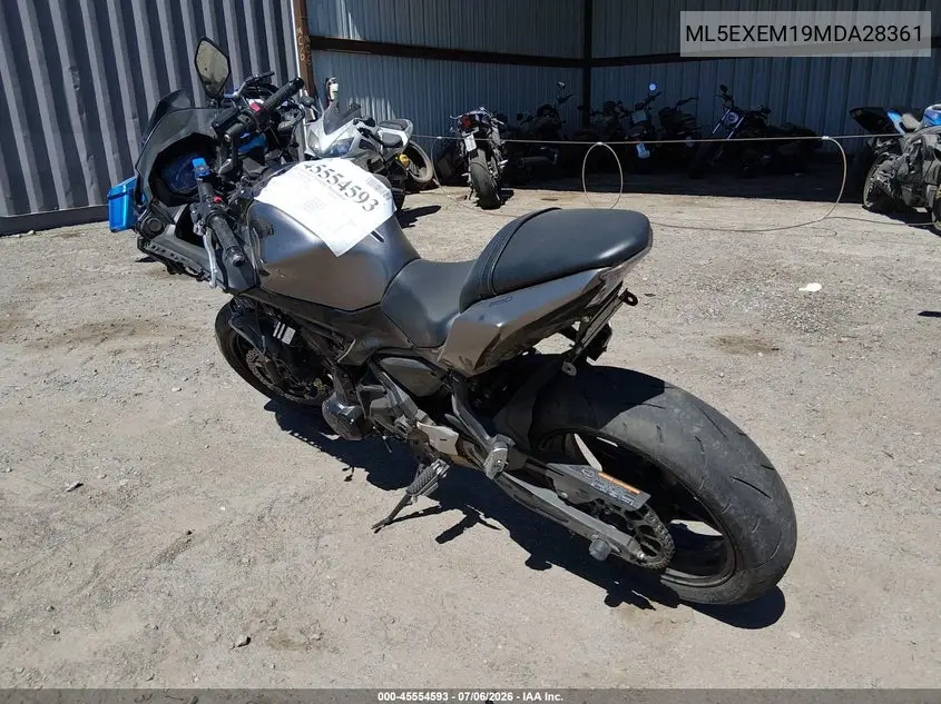 2021 Kawasaki Ex650 M VIN: ML5EXEM19MDA28361 Lot: 45554593