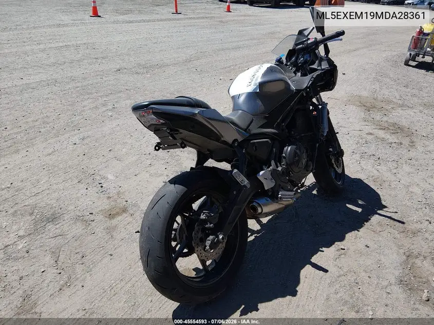 2021 Kawasaki Ex650 M VIN: ML5EXEM19MDA28361 Lot: 45554593