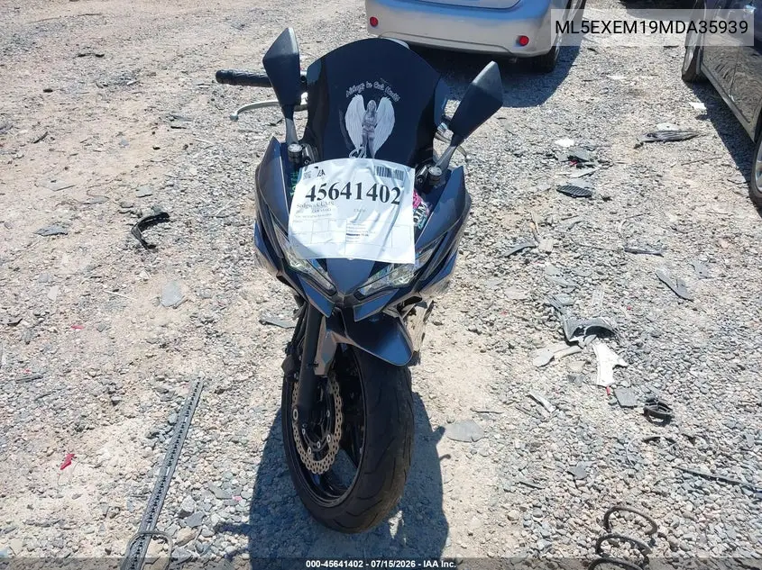 2021 Kawasaki Ex650 M VIN: ML5EXEM19MDA35939 Lot: 45641402