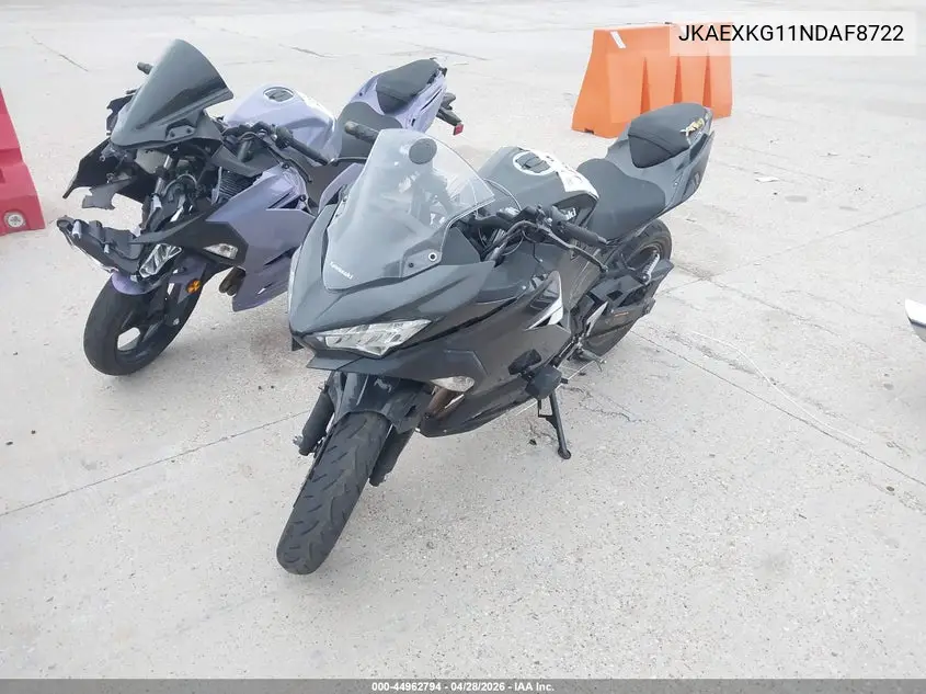 2022 Kawasaki Ex400 VIN: JKAEXKG11NDAF8722 Lot: 44962794