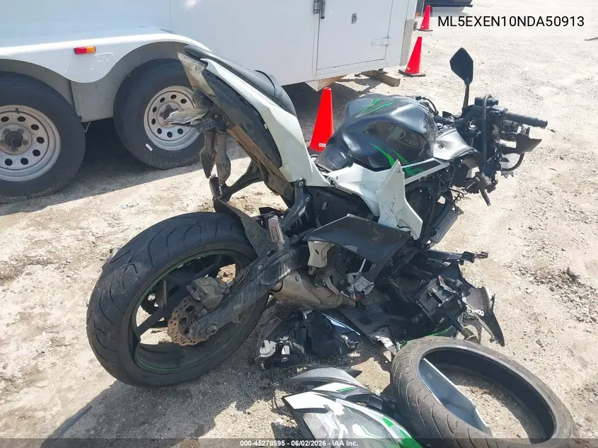 2022 Kawasaki Ex650 N VIN: ML5EXEN10NDA50913 Lot: 45278595