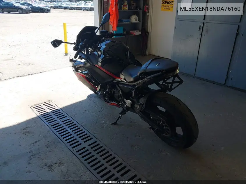 2022 Kawasaki Ex650 N VIN: ML5EXEN18NDA76160 Lot: 45286837