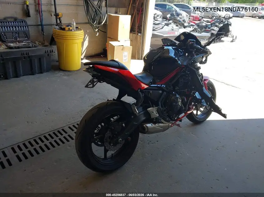 2022 Kawasaki Ex650 N VIN: ML5EXEN18NDA76160 Lot: 45286837