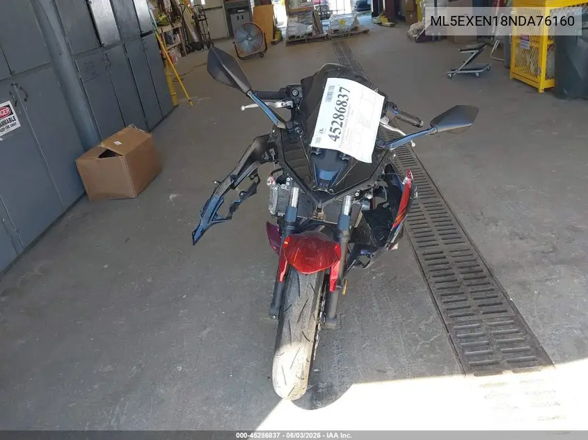 2022 Kawasaki Ex650 N VIN: ML5EXEN18NDA76160 Lot: 45286837