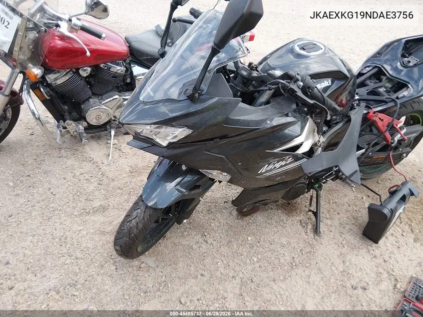 2022 Kawasaki Ex400 VIN: JKAEXKG19NDAE3756 Lot: 45485737