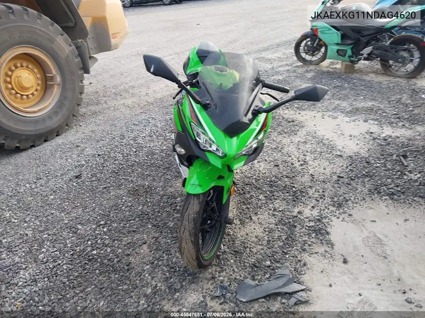 2022 Kawasaki Ex400 VIN: JKAEXKG11NDAG4620 Lot: 45547651