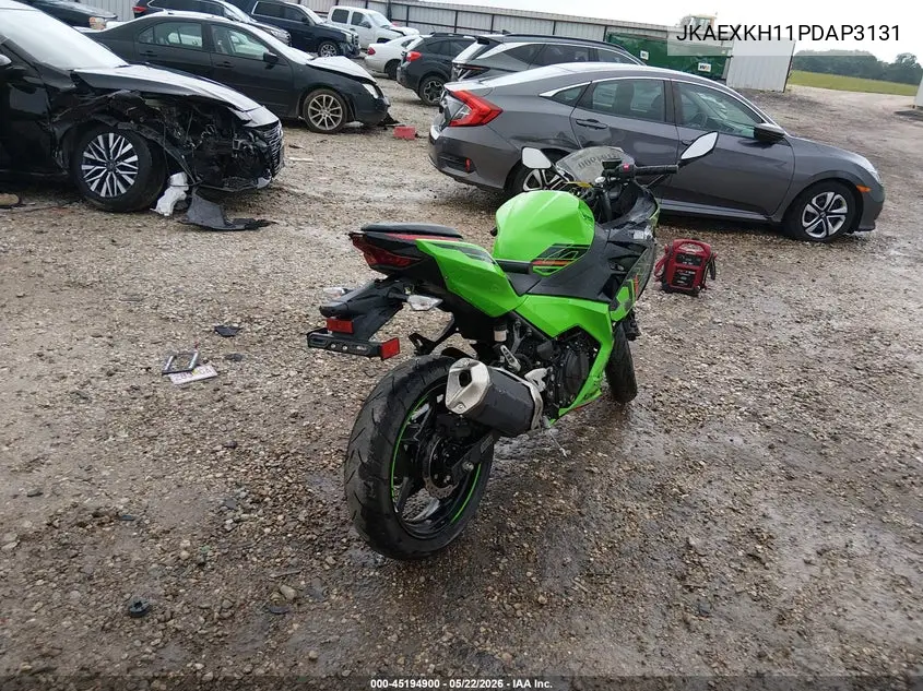 2023 Kawasaki Ex400 VIN: JKAEXKH11PDAP3131 Lot: 45194900