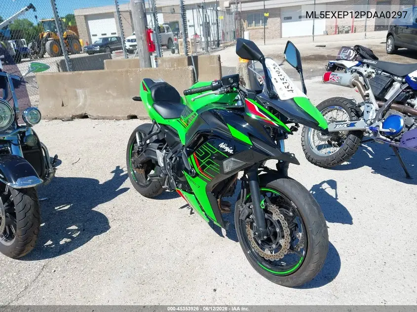 2023 Kawasaki Ex650 P VIN: ML5EXEP12PDAA0297 Lot: 45353926