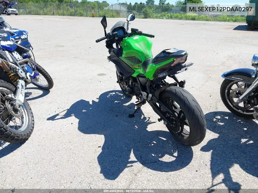 2023 Kawasaki Ex650 P VIN: ML5EXEP12PDAA0297 Lot: 45353926