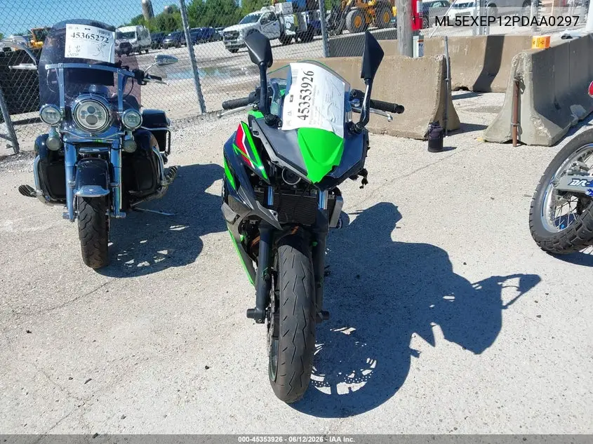 2023 Kawasaki Ex650 P VIN: ML5EXEP12PDAA0297 Lot: 45353926