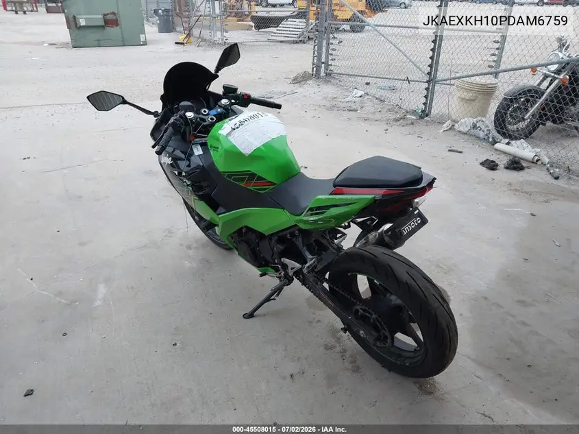2023 Kawasaki Ex400 VIN: JKAEXKH10PDAM6759 Lot: 45508015