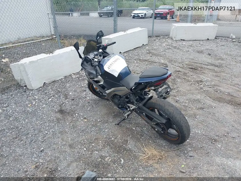 2023 Kawasaki Ex400 VIN: JKAEXKH17PDAP7121 Lot: 45553692