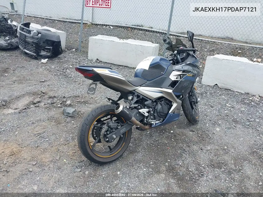 2023 Kawasaki Ex400 VIN: JKAEXKH17PDAP7121 Lot: 45553692