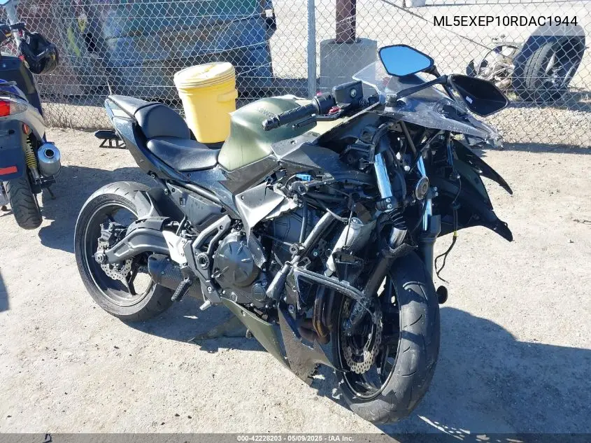 2024 Kawasaki Ex650 P VIN: ML5EXEP10RDAC1944 Lot: 42228203