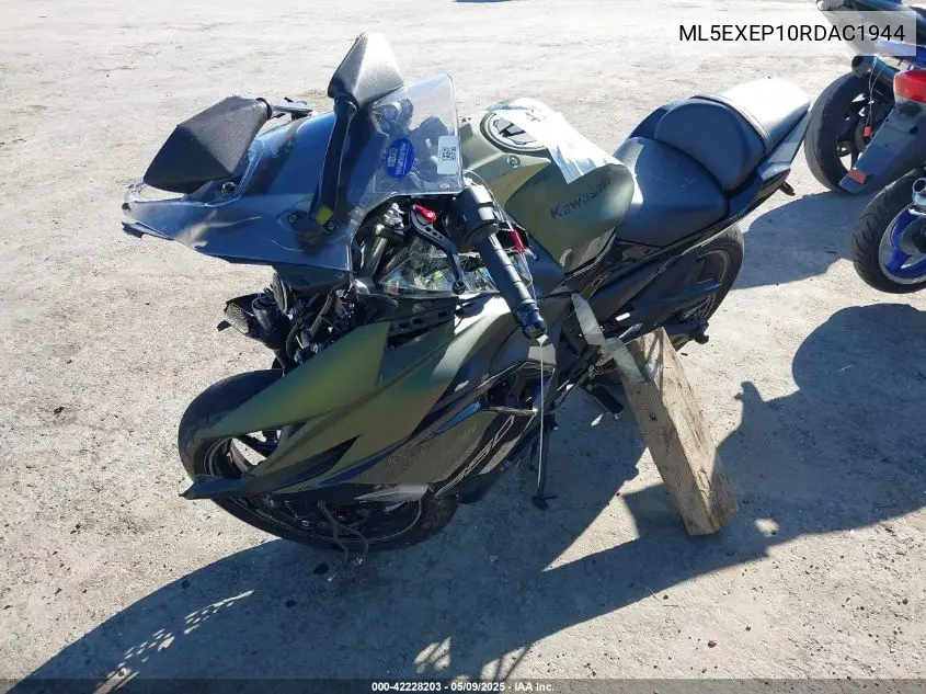 2024 Kawasaki Ex650 P VIN: ML5EXEP10RDAC1944 Lot: 42228203