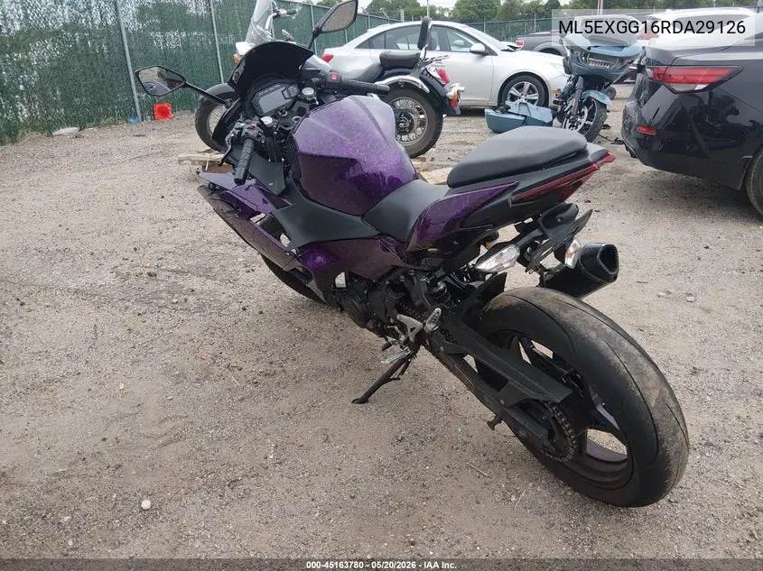 2024 Kawasaki Ex500 VIN: ML5EXGG16RDA29126 Lot: 45163780