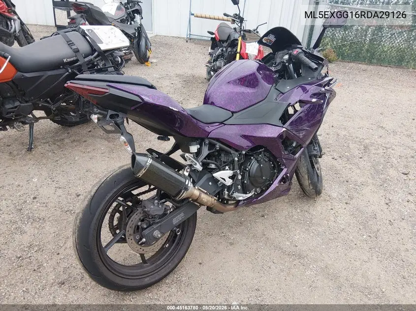 2024 Kawasaki Ex500 VIN: ML5EXGG16RDA29126 Lot: 45163780