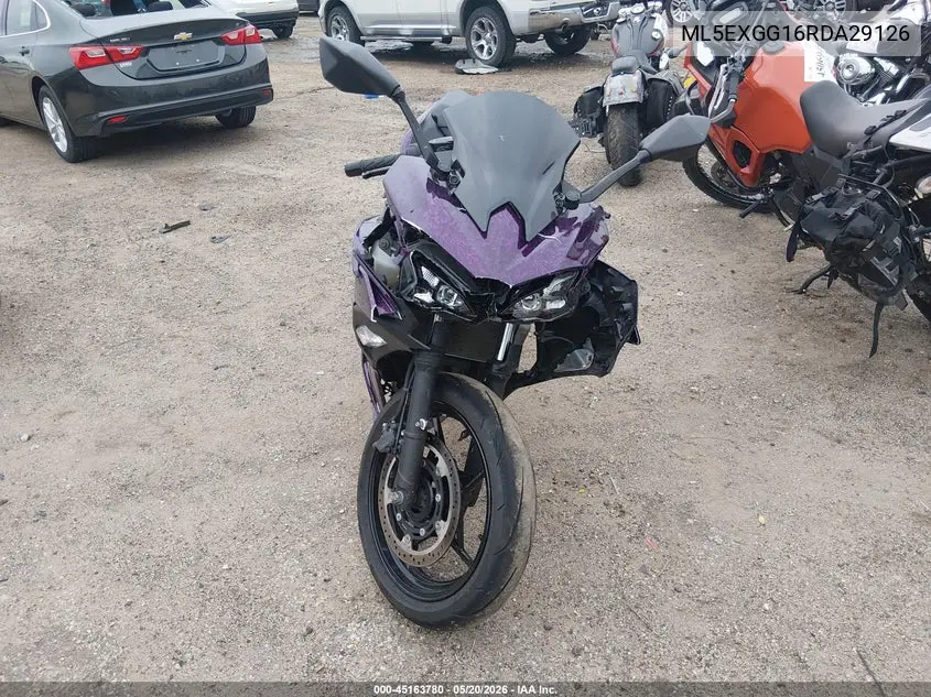 2024 Kawasaki Ex500 VIN: ML5EXGG16RDA29126 Lot: 45163780
