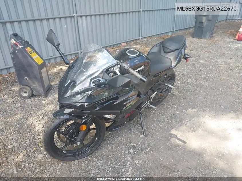 2024 Kawasaki Ex500 VIN: ML5EXGG15RDA22670 Lot: 45179659
