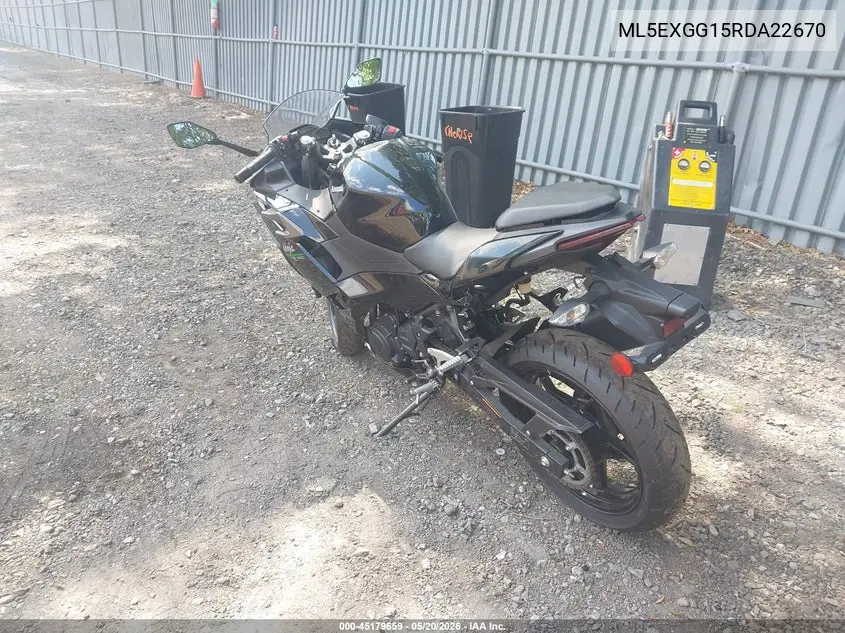 2024 Kawasaki Ex500 VIN: ML5EXGG15RDA22670 Lot: 45179659