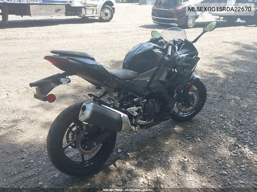 2024 Kawasaki Ex500 VIN: ML5EXGG15RDA22670 Lot: 45179659