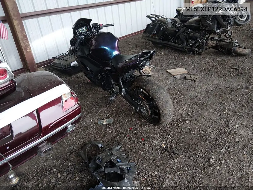 2024 Kawasaki Ex650 P VIN: ML5EXEP12RDAC6594 Lot: 45179998