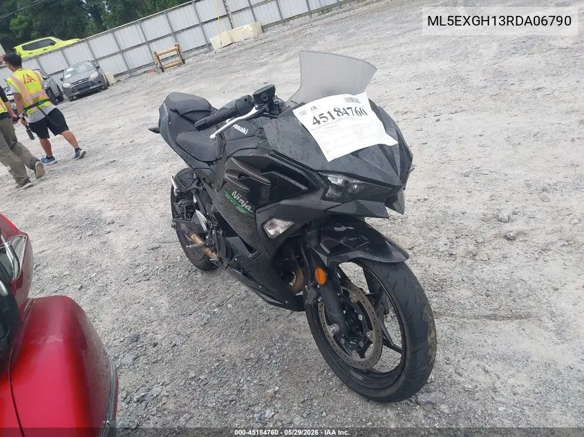 2024 Kawasaki Ex500 H VIN: ML5EXGH13RDA06790 Lot: 45184760