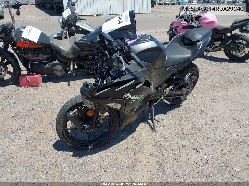 2024 Kawasaki Ex500 VIN: ML5EXGG14RDA29240 Lot: 45190064
