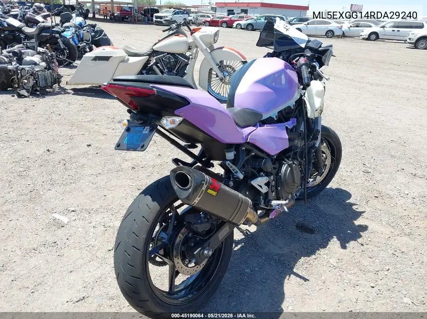 2024 Kawasaki Ex500 VIN: ML5EXGG14RDA29240 Lot: 45190064