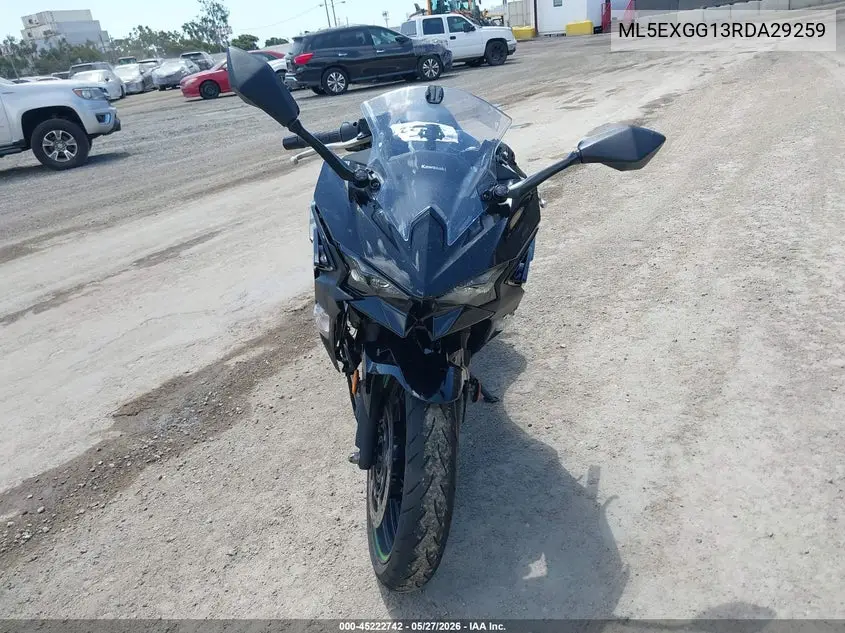 2024 Kawasaki Ex500 VIN: ML5EXGG13RDA29259 Lot: 45222742