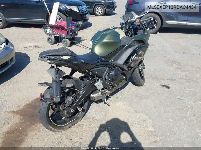 2024 Kawasaki Ex650 P VIN: ML5EXEP13RDAC4434 Lot: 45223215
