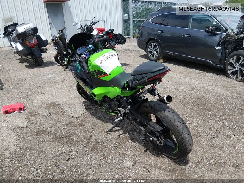 2024 Kawasaki Ex500 H VIN: ML5EXGH16RDA09148 Lot: 45246280