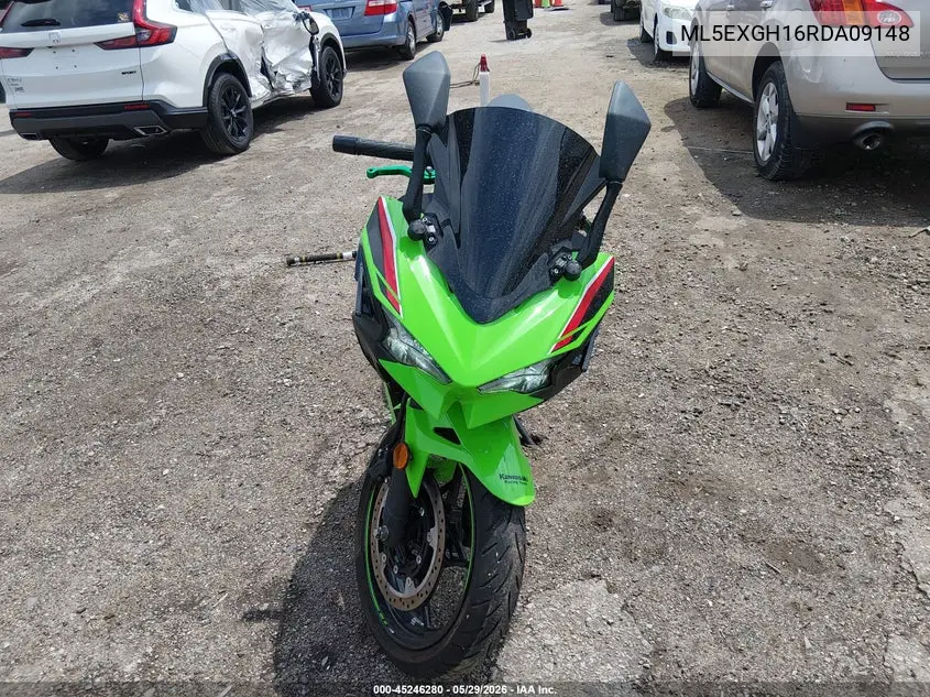 2024 Kawasaki Ex500 H VIN: ML5EXGH16RDA09148 Lot: 45246280