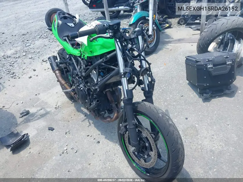 2024 Kawasaki Ex500 H VIN: ML5EXGH15RDA26152 Lot: 45256237
