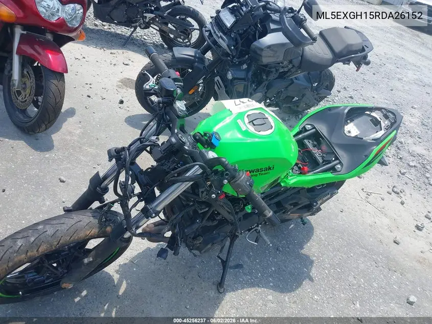2024 Kawasaki Ex500 H VIN: ML5EXGH15RDA26152 Lot: 45256237
