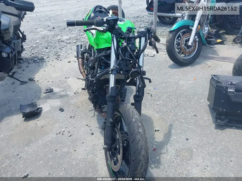 2024 Kawasaki Ex500 H VIN: ML5EXGH15RDA26152 Lot: 45256237