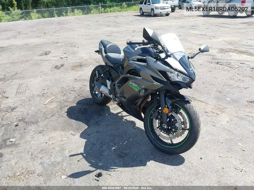 2024 Kawasaki Ex650 R VIN: ML5EXER18RDAD5202 Lot: 45341997
