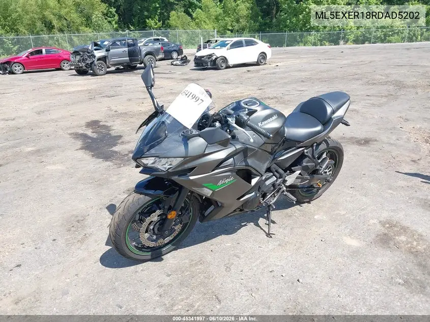 2024 Kawasaki Ex650 R VIN: ML5EXER18RDAD5202 Lot: 45341997