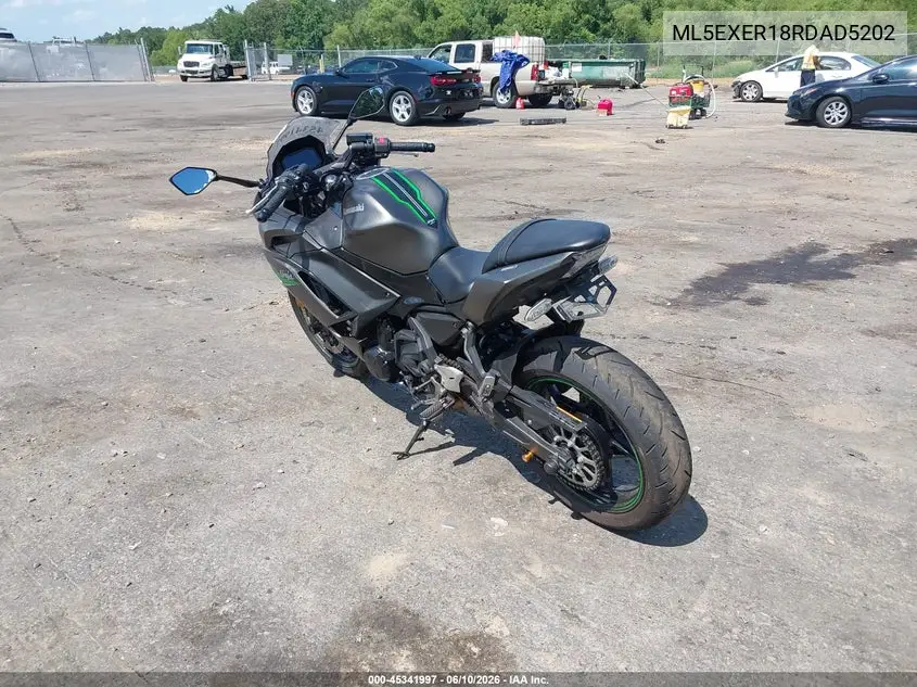 2024 Kawasaki Ex650 R VIN: ML5EXER18RDAD5202 Lot: 45341997