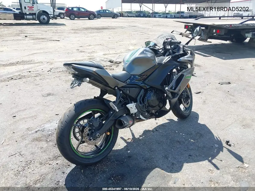 2024 Kawasaki Ex650 R VIN: ML5EXER18RDAD5202 Lot: 45341997