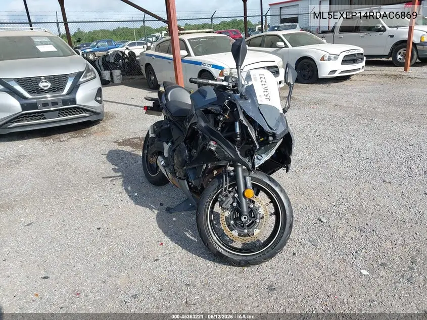 2024 Kawasaki Ex650 P VIN: ML5EXEP14RDAC6869 Lot: 45363221