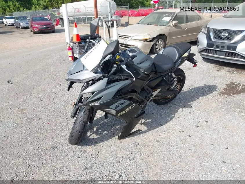 2024 Kawasaki Ex650 P VIN: ML5EXEP14RDAC6869 Lot: 45363221