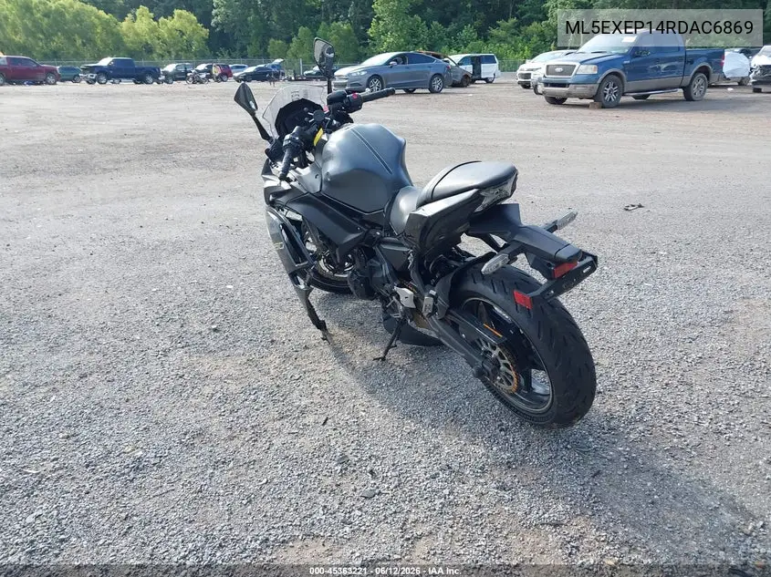 2024 Kawasaki Ex650 P VIN: ML5EXEP14RDAC6869 Lot: 45363221