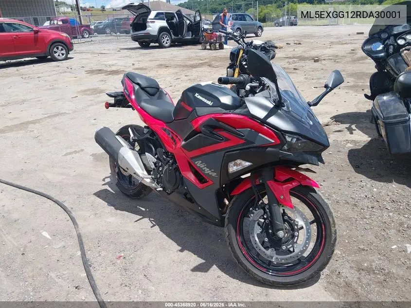 2024 Kawasaki Ex500 VIN: ML5EXGG12RDA30001 Lot: 45368920