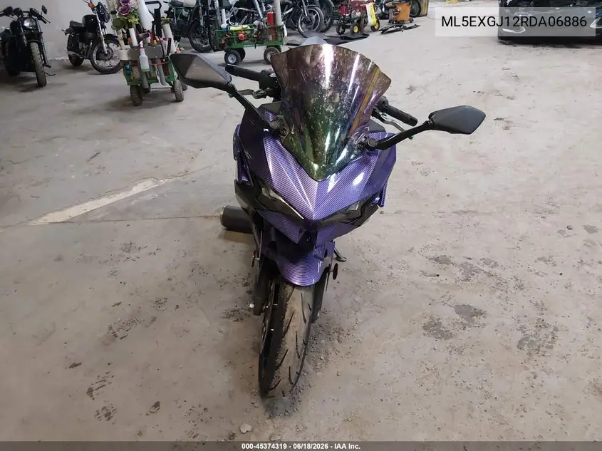 2024 Kawasaki Ex500 A/B VIN: ML5EXGJ12RDA06886 Lot: 45374319