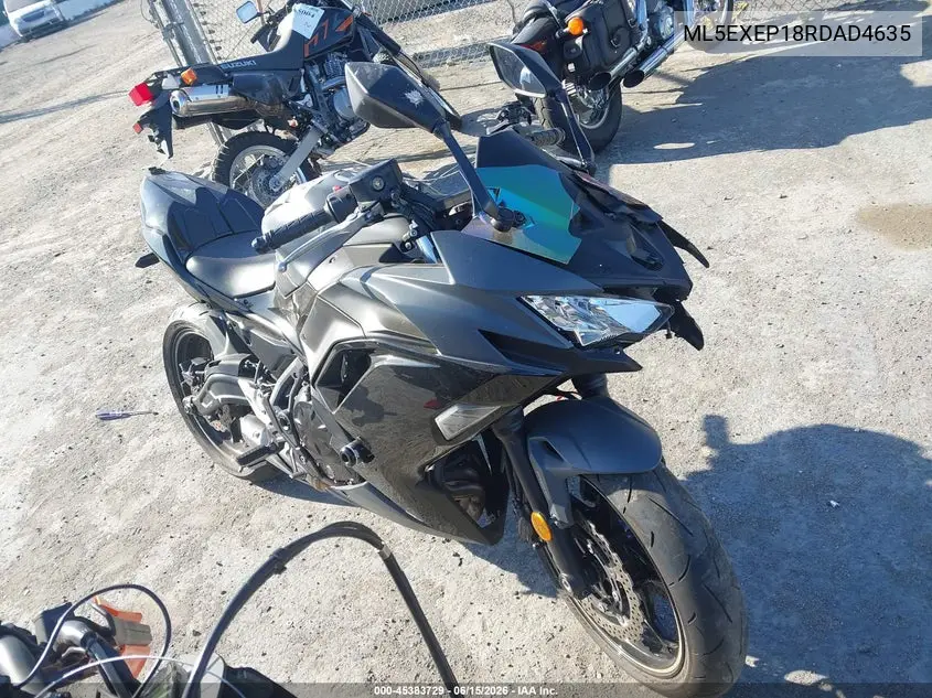 2024 Kawasaki Ex650 P VIN: ML5EXEP18RDAD4635 Lot: 45383729